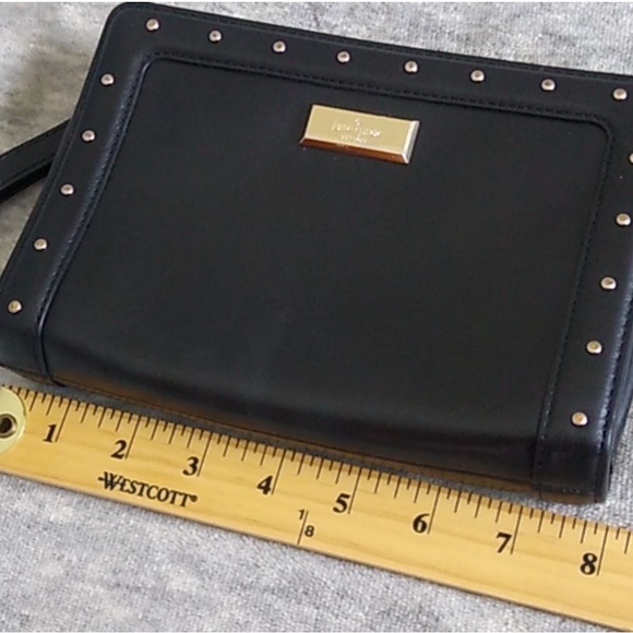 **LIKE NEW!** Classic Kate Spade black and silver beaded wristlet or clutch! - Picture 6 of 12